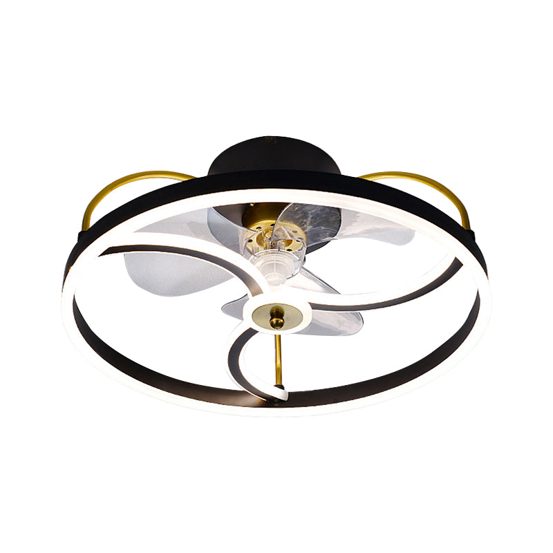 Simplicity Ceiling Fan Light Metal LED Ceiling Flush Mount for Living Room