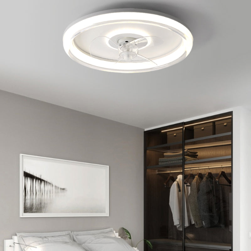 Metal Ceiling Fan Lighting Modern Style 2 Light Ceiling Fan Lamp for Living Room