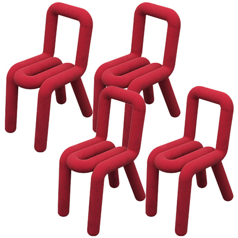 Contemporary Style Side Chair Open Back Dining Chair for Indoor