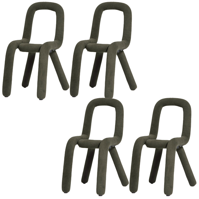 Contemporary Style Side Chair Open Back Dining Chair for Indoor