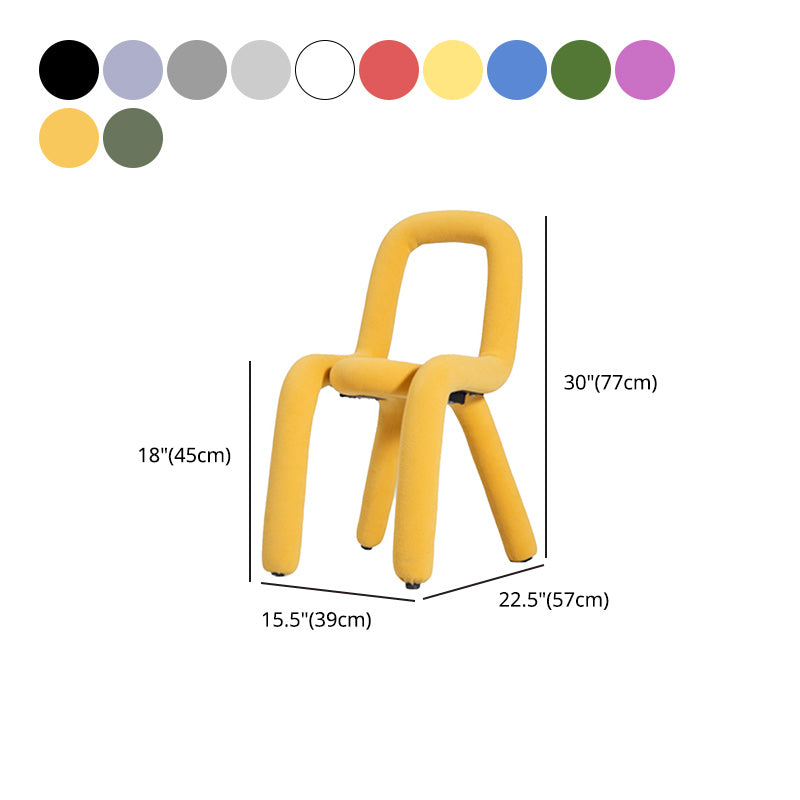 Contemporary Style Side Chair Open Back Dining Chair for Indoor