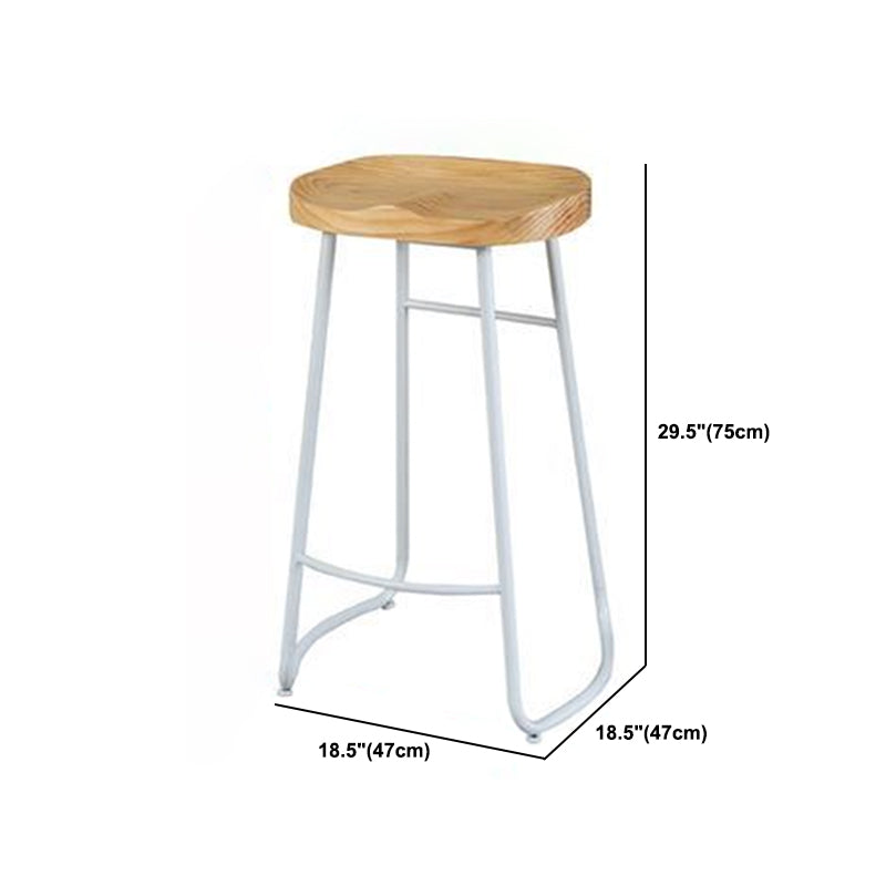 Modern Rectangle Solid Wood Bar Table Set 1/4 Pieces Counter Table with Backless Stools