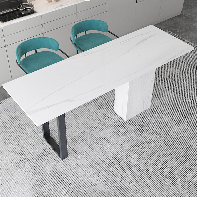 Industrial 1/2/3 Pieces Sintered Stone Bar Table Set Rectangular Counter Set