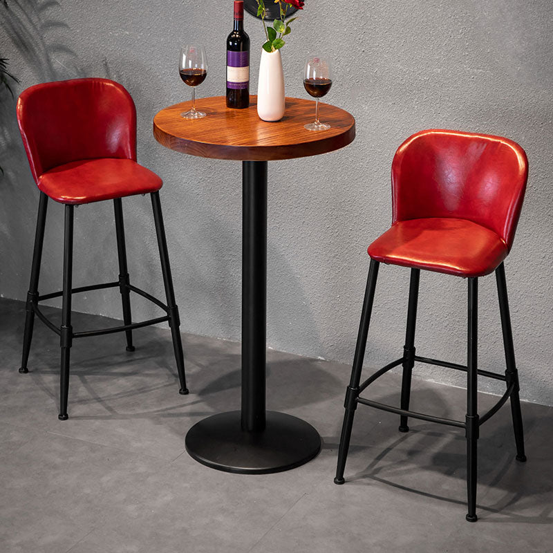 1/2/3 Pieces Industrial Solid Wood Bar Table Set Round Bistro Set  for Dining Room