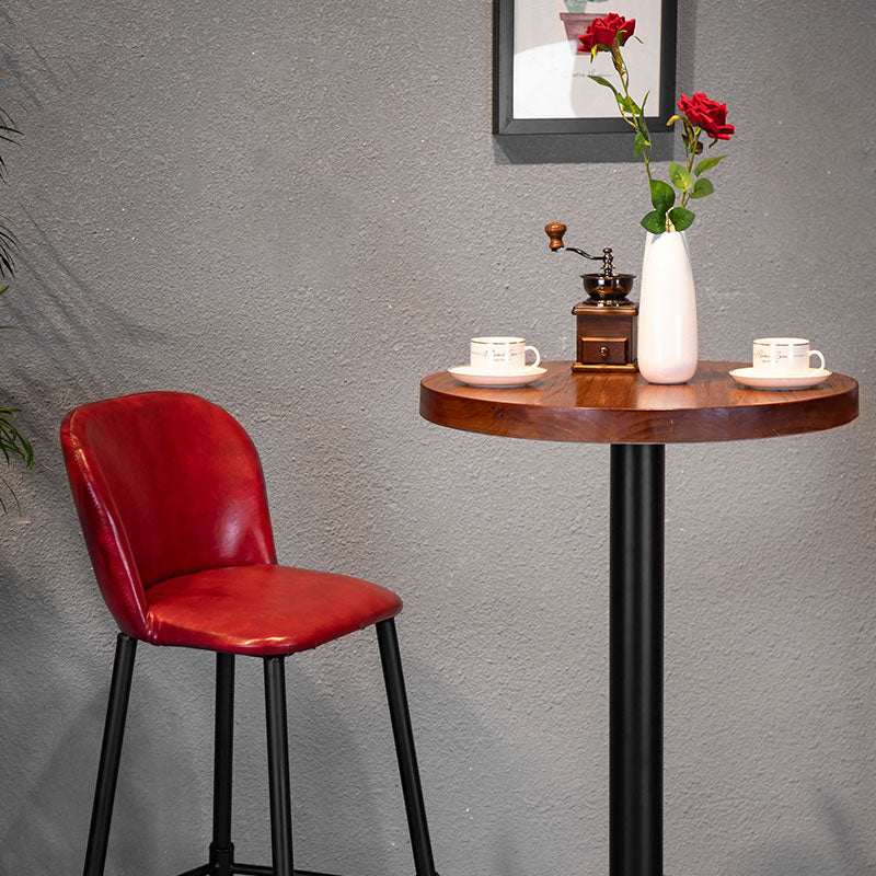 1/2/3 Pieces Industrial Solid Wood Bar Table Set Round Bistro Set  for Dining Room