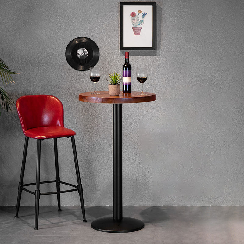 1/2/3 Pieces Industrial Solid Wood Bar Table Set Round Bistro Set  for Dining Room