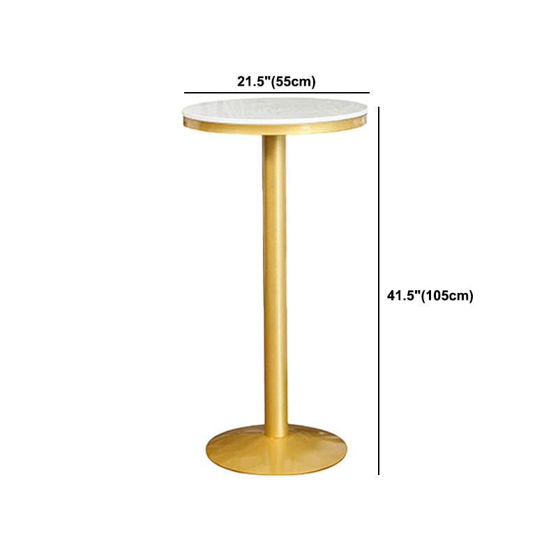 Glam 1/2/3 Pieces Round Bar Table Set Fixed Table Counter Set for Dining Room