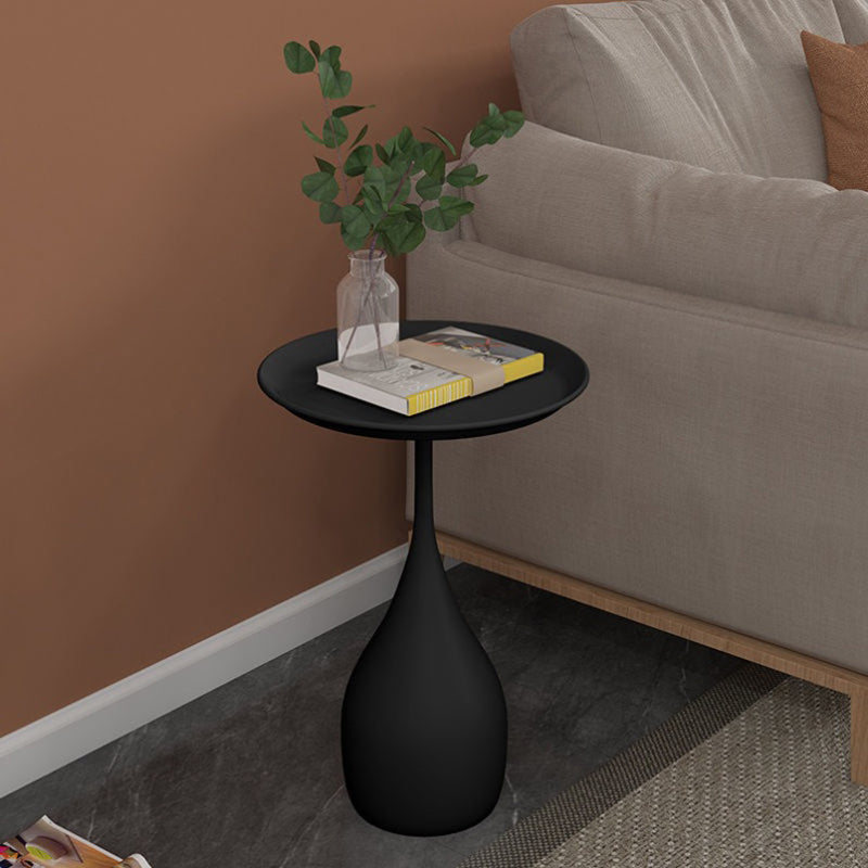 Pedestal Base Design Metal/slate Top Multi-color Selection Iron Round Coffee Table