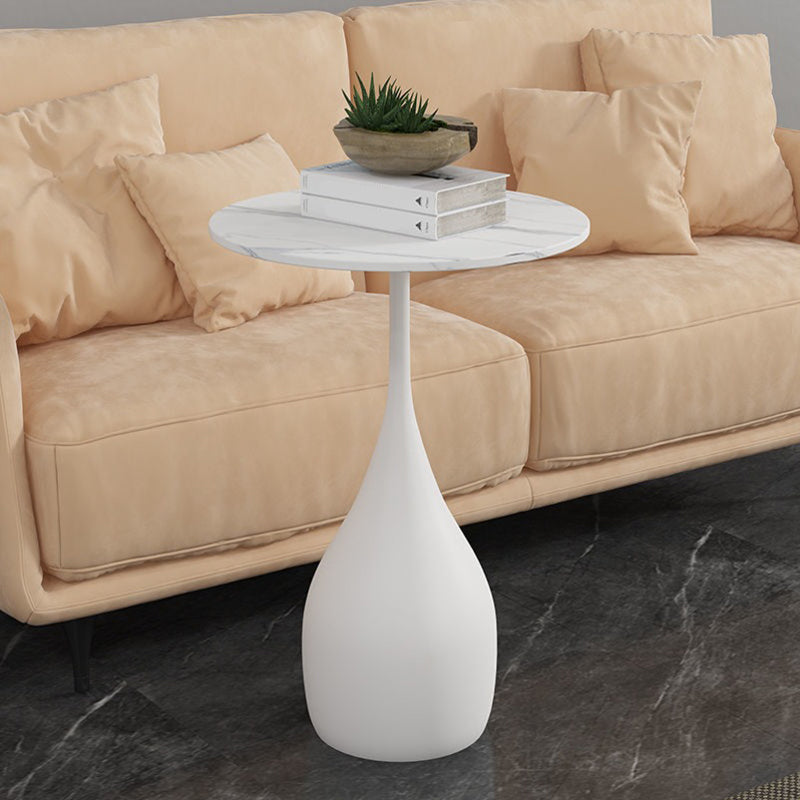Pedestal Base Design Metal/slate Top Multi-color Selection Iron Round Coffee Table