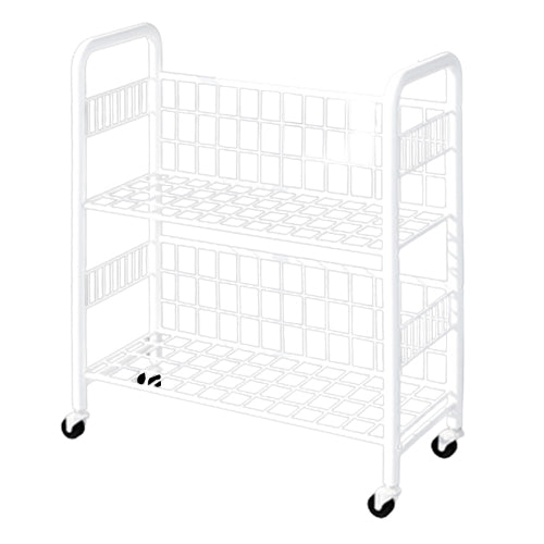 Contemporary Style Metal Bookcase Wheel Bookshelf for Office