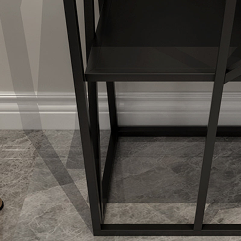 Metal Vertical Standard Bookcase Contemporary Style Open Back Shelf