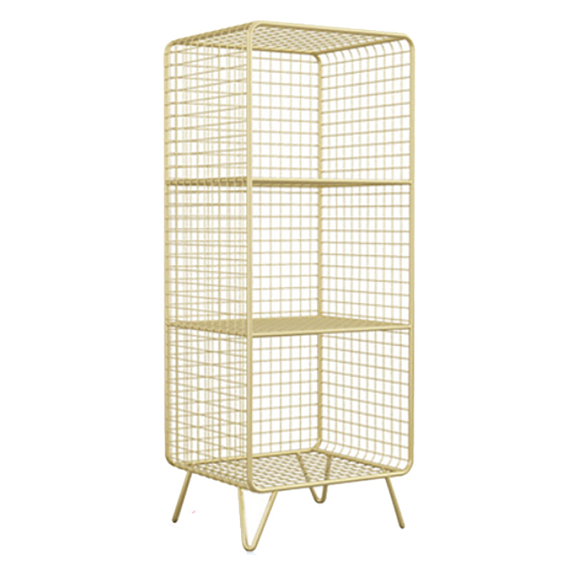 Modern Standard Bookcase Home Office Metal Bookshelf with Shelves