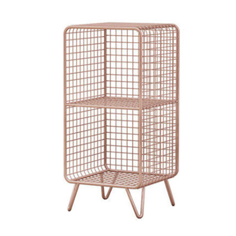 Modern Standard Bookcase Home Office Metal Bookshelf with Shelves