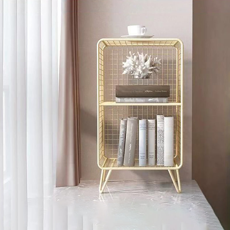 Modern Standard Bookcase Home Office Metal Bookshelf with Shelves