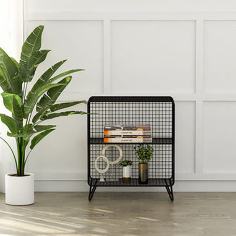 Modern Standard Bookcase Home Office Metal Bookshelf with Shelves