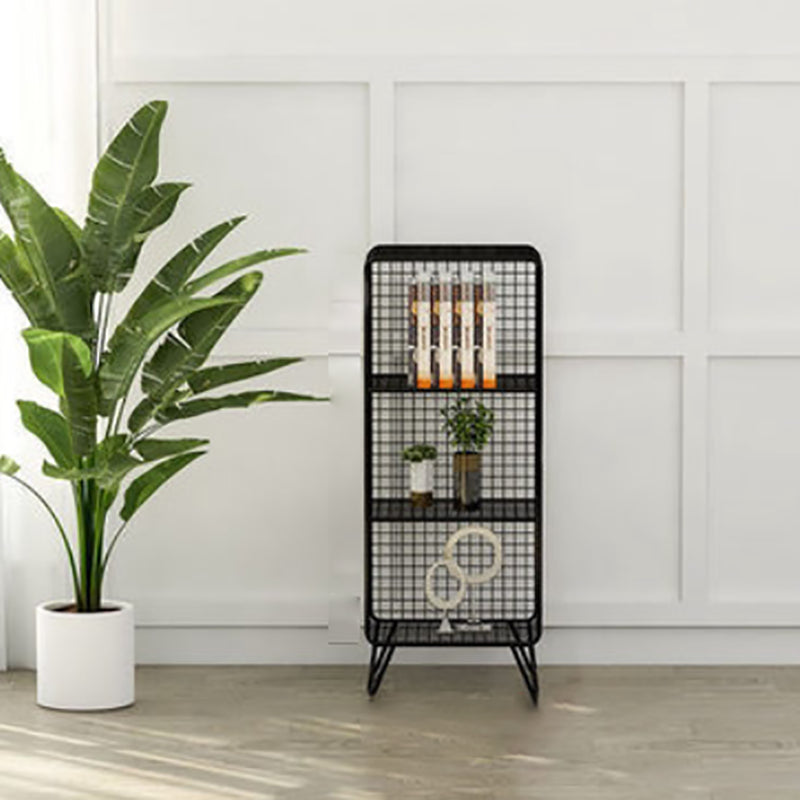 Modern Standard Bookcase Home Office Metal Bookshelf with Shelves