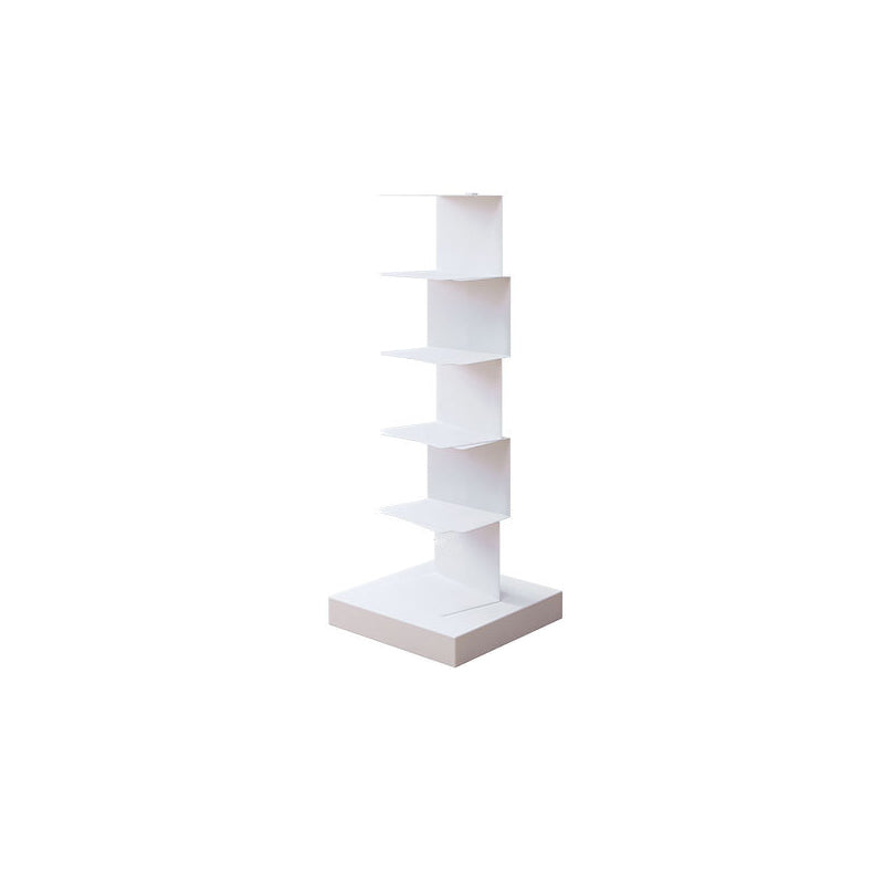 Contemporary Style Geometric Bookcase Vertical Closed Back Bookshelf