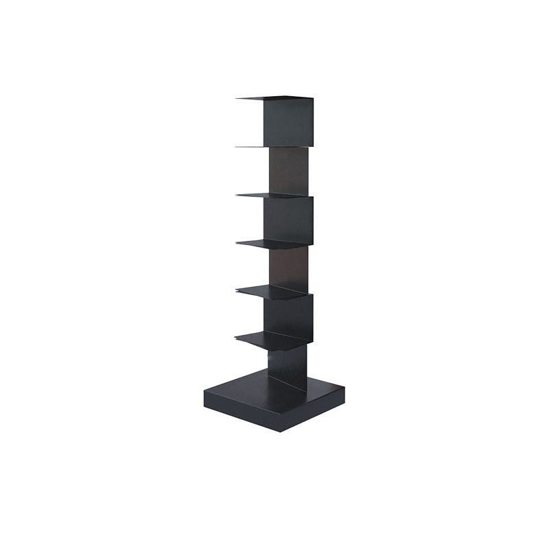 Contemporary Style Geometric Bookcase Vertical Closed Back Bookshelf