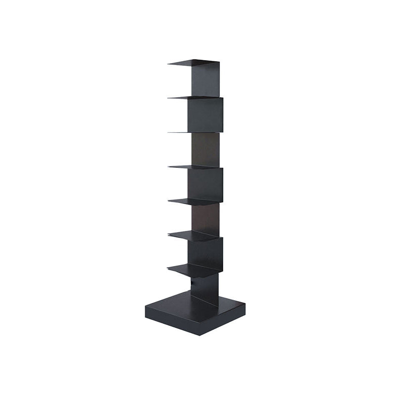 Contemporary Style Geometric Bookcase Vertical Closed Back Bookshelf