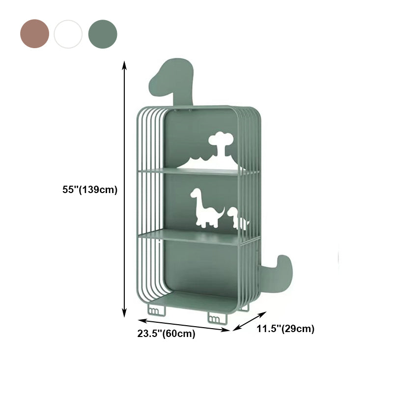 Modern Style Bookshelf Standard Closed Back Iron Bookcase for Home