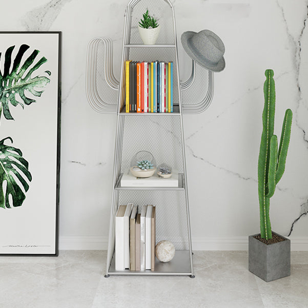 Modern Standard Bookshelf Closed Back Metal Bookcase for Home