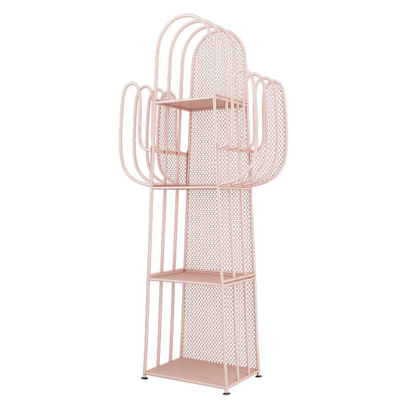 Modern Style Bookshelf Standard Closed Back Metal Home Bookcase