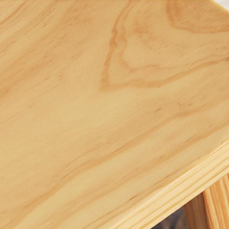 Modern Armless Backless Counter Stool Wood Cashier Bar Stool with Seat and Pedal