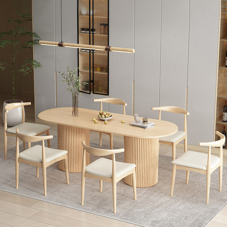 Contemporary Solid Wood Dining Table Set 1/5/7 Pieces Home Dining Room Set