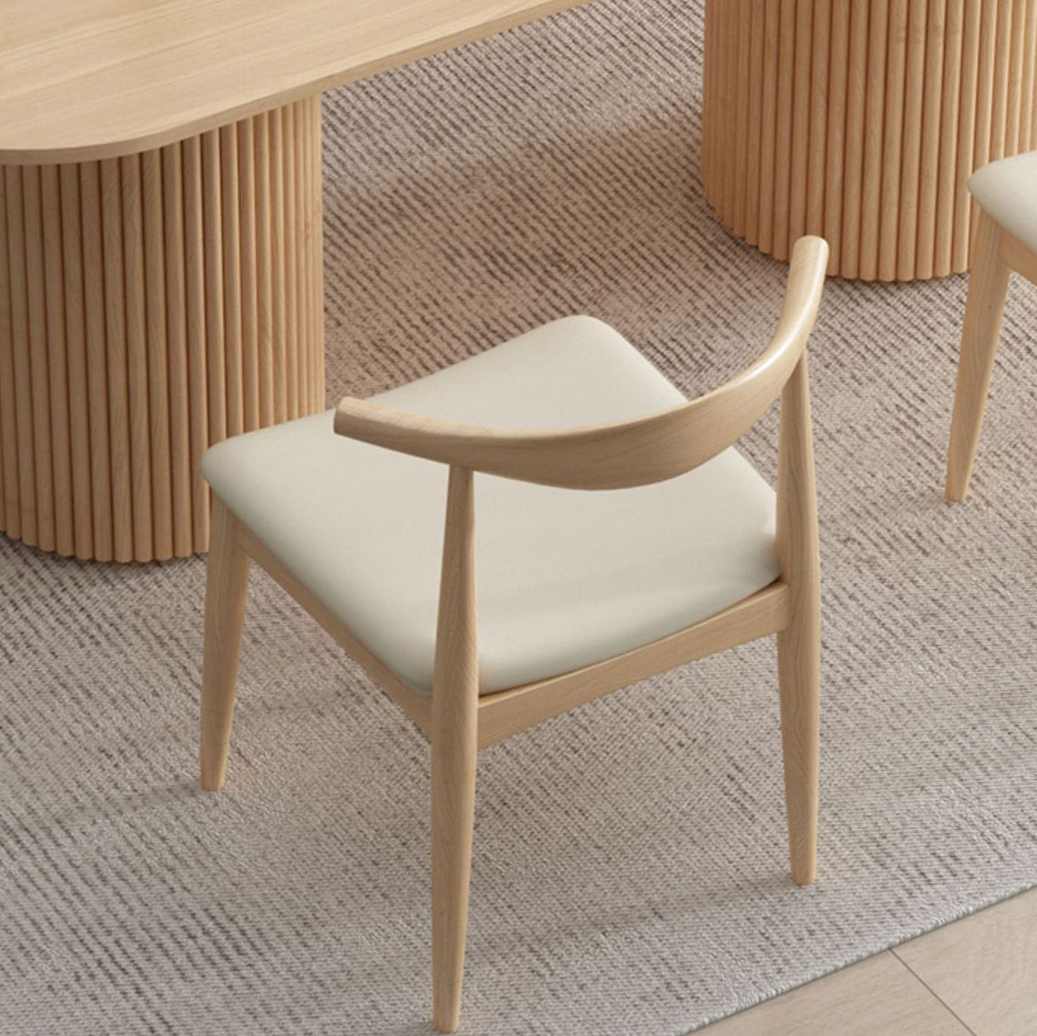 Contemporary Solid Wood Dining Table Set 1/5/7 Pieces Home Dining Room Set
