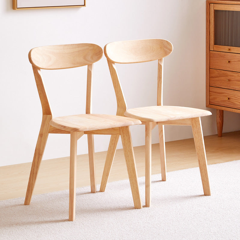 Minimalist Rubberwood Table and Chair Set 1/2/5/7 Pieces Rectangular Dining Table Set