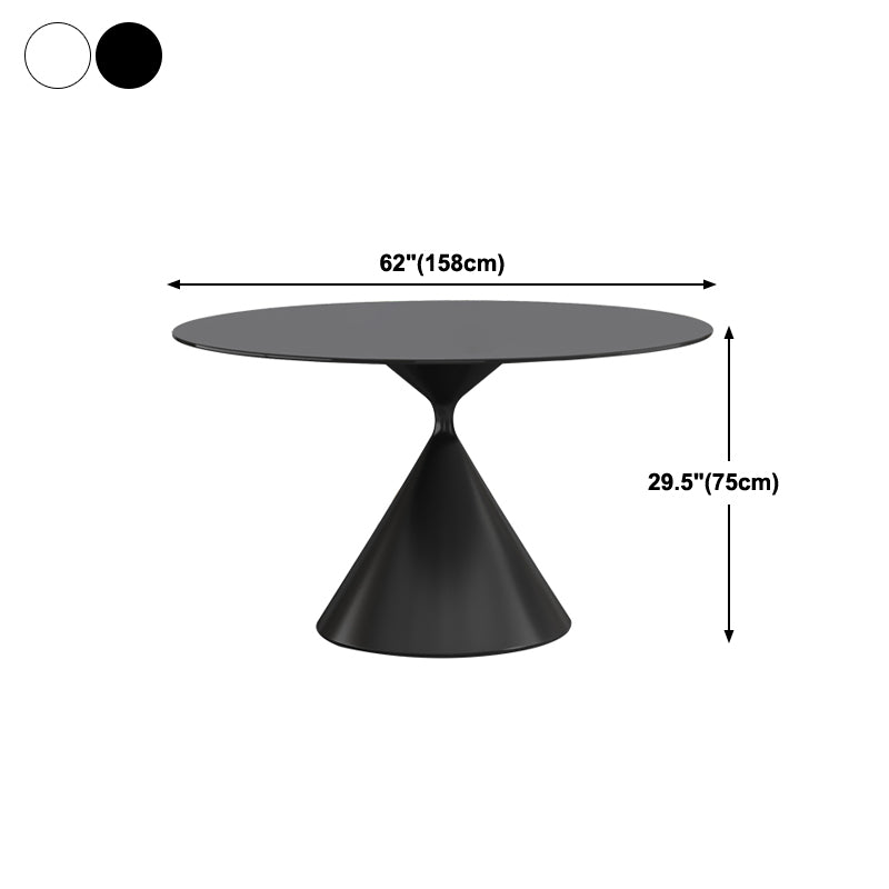 Sintered Stone Home Dining Table Modern Dining Room Table with Pedestal Base