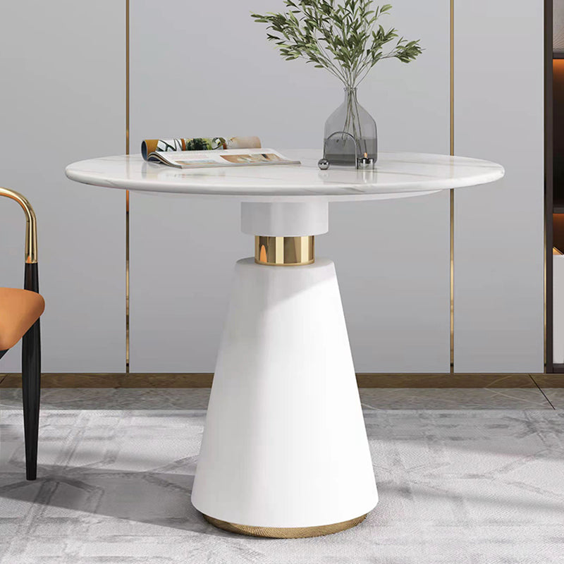 Sintered Stone Dining Table Modern Dining Room Table with Pedestal Base