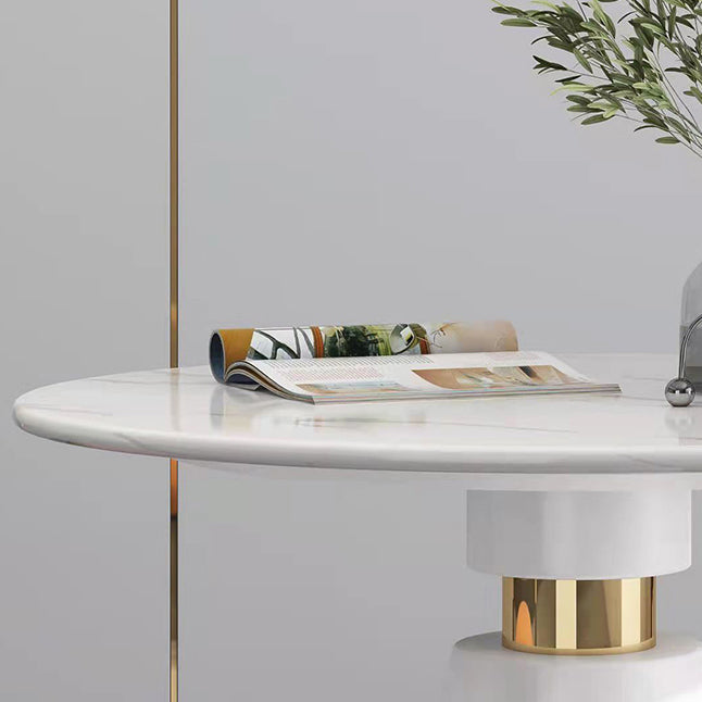 Sintered Stone Dining Table Modern Dining Room Table with Pedestal Base