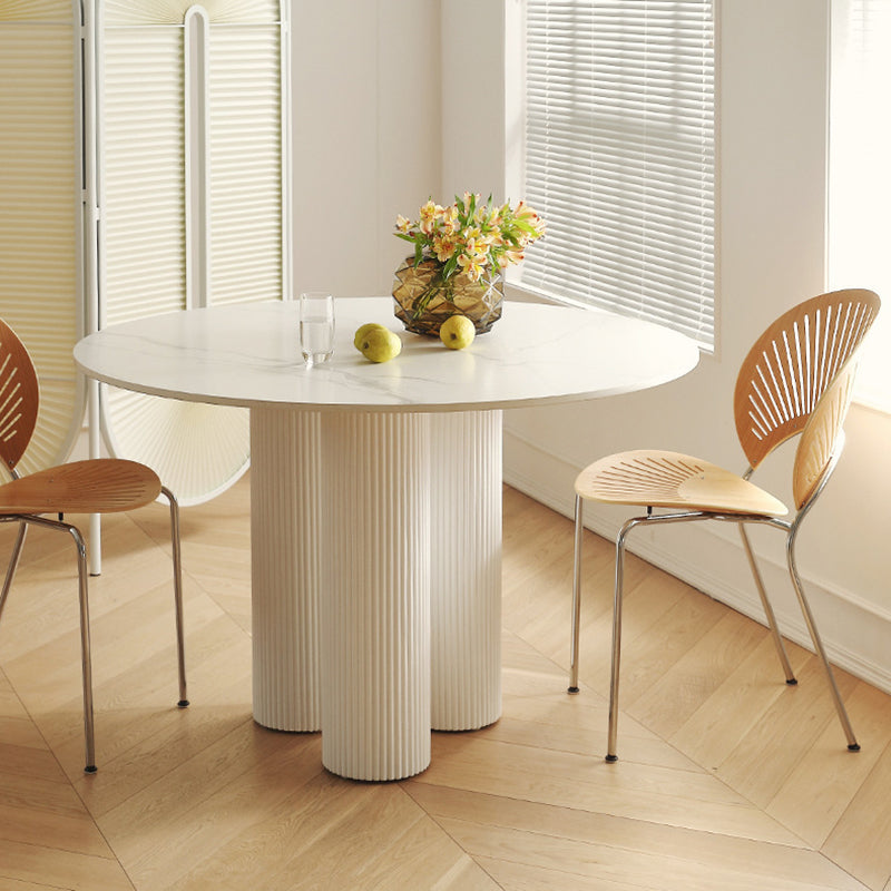 Modern White and Black in Wood Counter Table Rectangle Dining Table for Kitchen