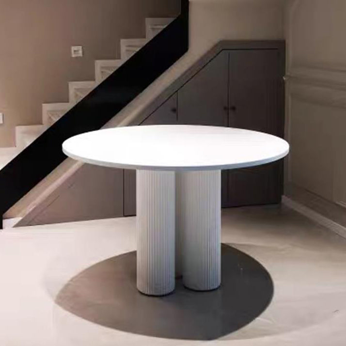 Modern White and Black in Wood Counter Table Rectangle Dining Table for Kitchen
