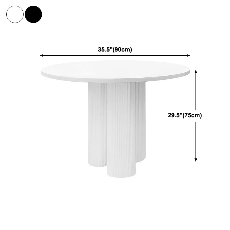 Modern White and Black in Wood Counter Table Rectangle Dining Table for Kitchen