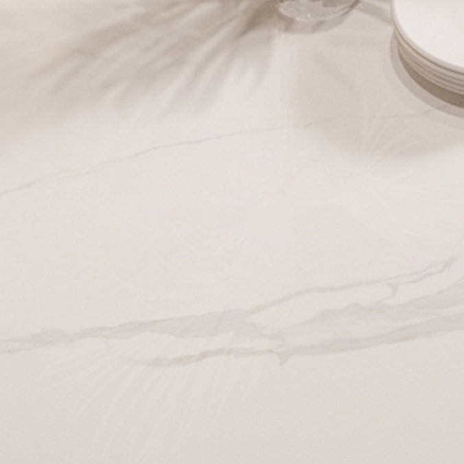 White Sintered Stone Dining Table Traditional Luxury Dining Table with 4 Legs