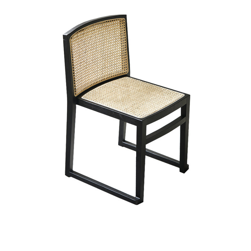 Traditional Style Dining Chair Solid Wood Stackable Side Chair for Home