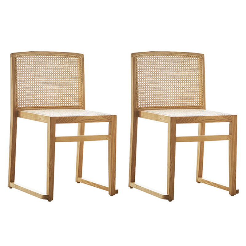 Traditional Style Dining Chair Solid Wood Stackable Side Chair for Home