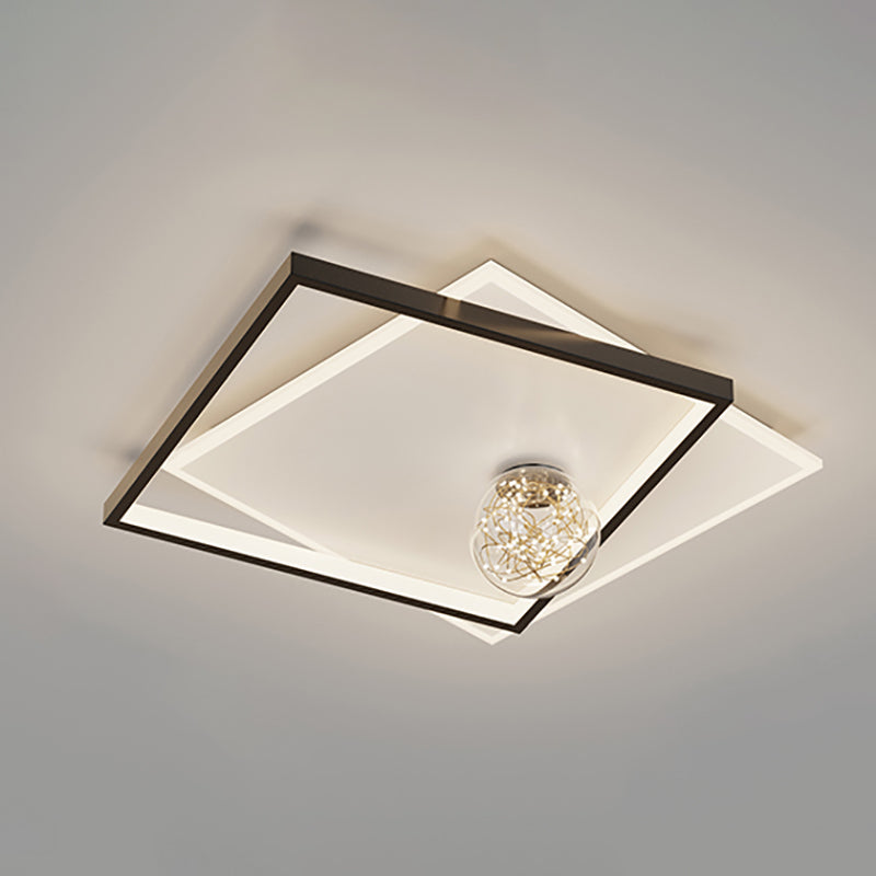 Bedroom Ceiling Flush Mount Light Metal LED Modern Close to Ceiling Lamp