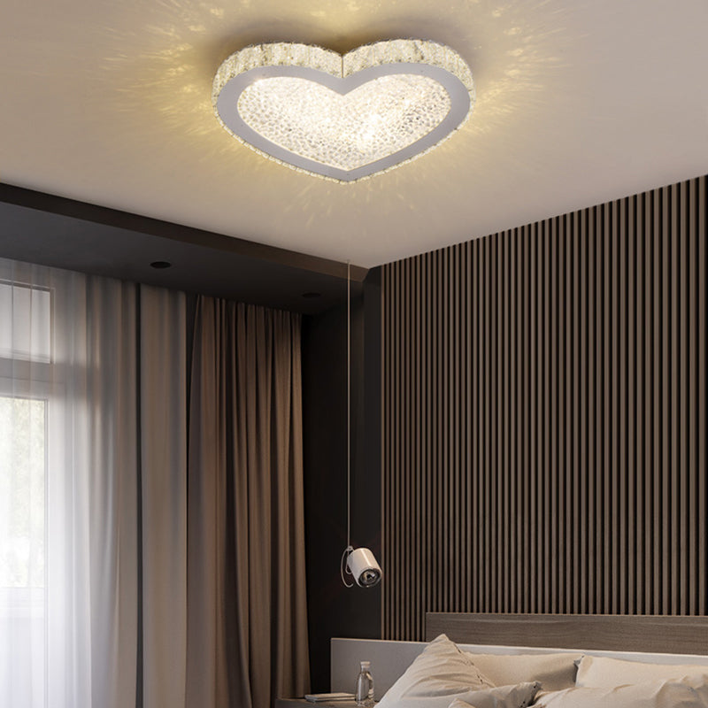 Crystal Shaded Close to Ceiling Lighting Modern-Style LED Ceiling Light Fixture