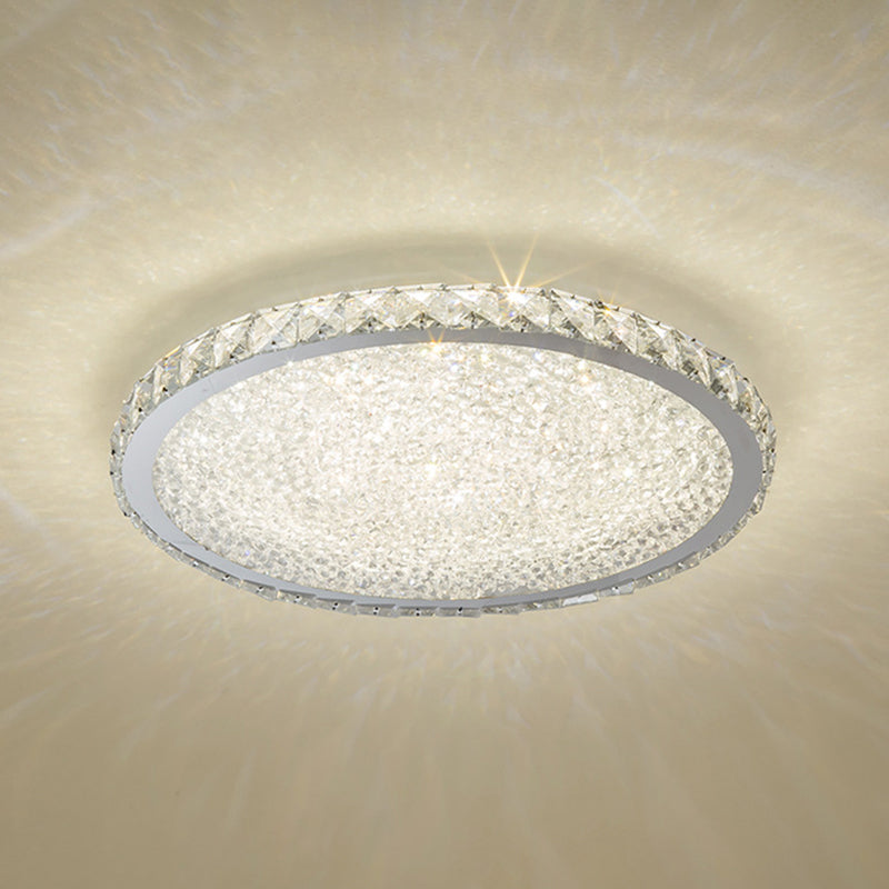 Crystal Shaded Close to Ceiling Lighting Modern-Style LED Ceiling Light Fixture