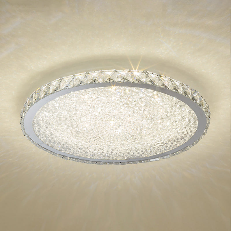 Crystal Shaded Close to Ceiling Lighting Modern-Style LED Ceiling Light Fixture