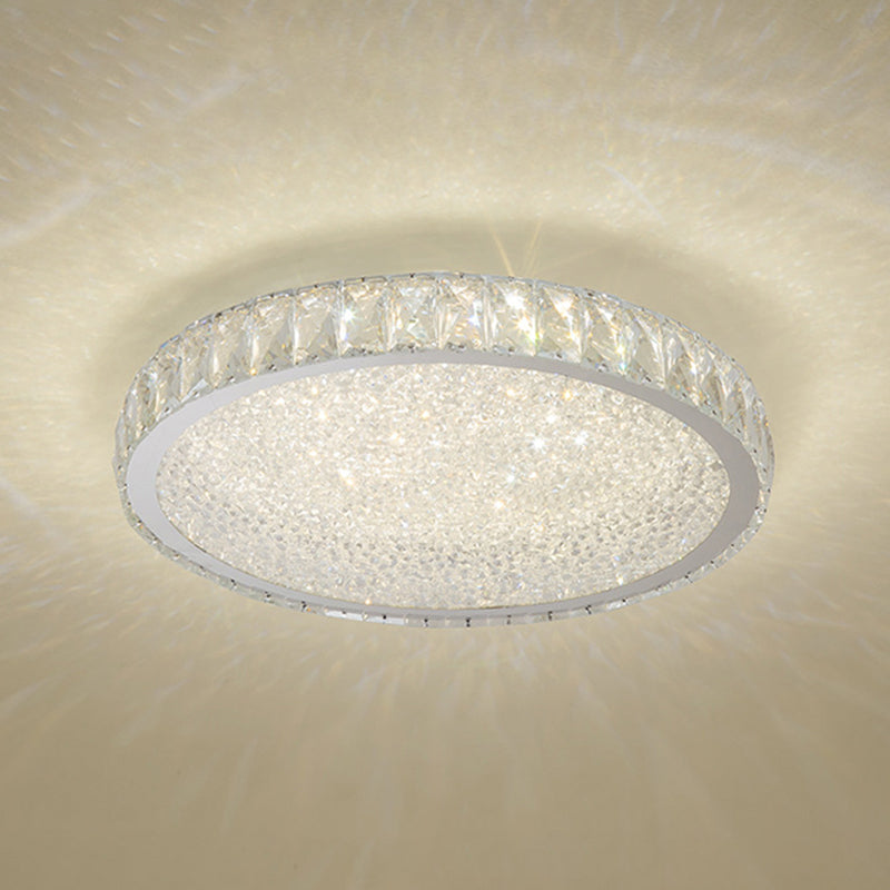 Crystal Shaded Close to Ceiling Lighting Modern-Style LED Ceiling Light Fixture