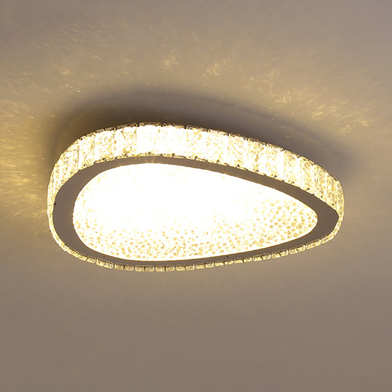 Crystal Shaded Close to Ceiling Lighting Modern-Style LED Ceiling Light Fixture