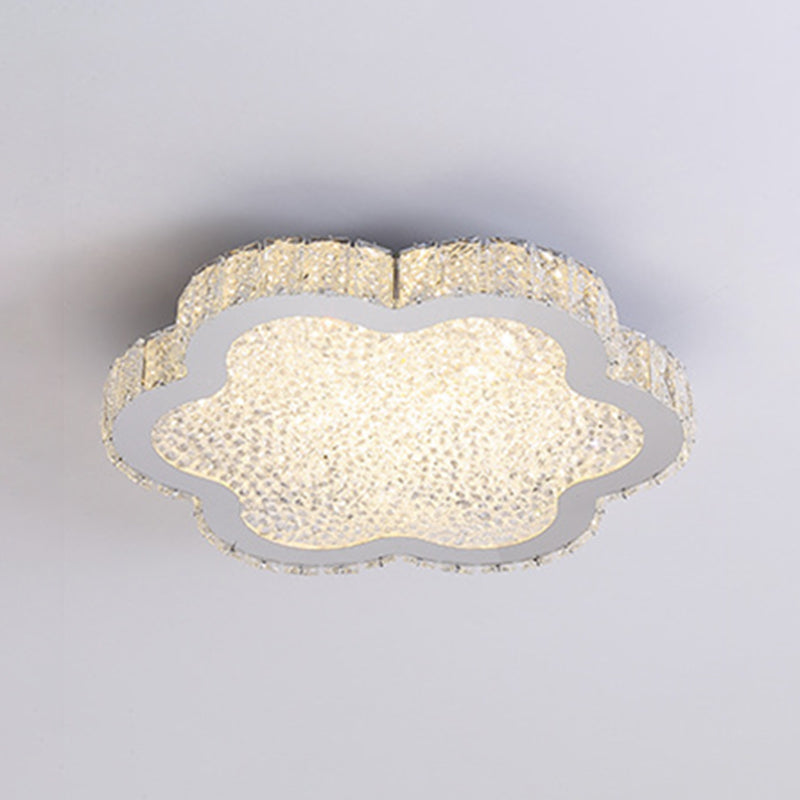 Crystal Shaded Close to Ceiling Lighting Modern-Style LED Ceiling Light Fixture