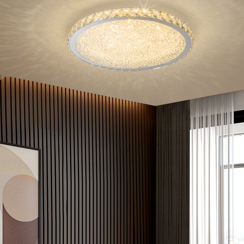 Crystal Shaded Close to Ceiling Lighting Modern-Style LED Ceiling Light Fixture