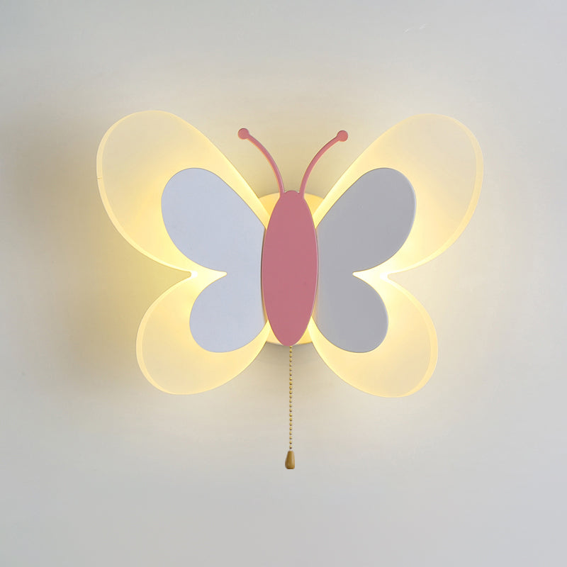 Unique Shape Metal Wall Sconce Kid Style 2 Lights Wall Mount Lighting