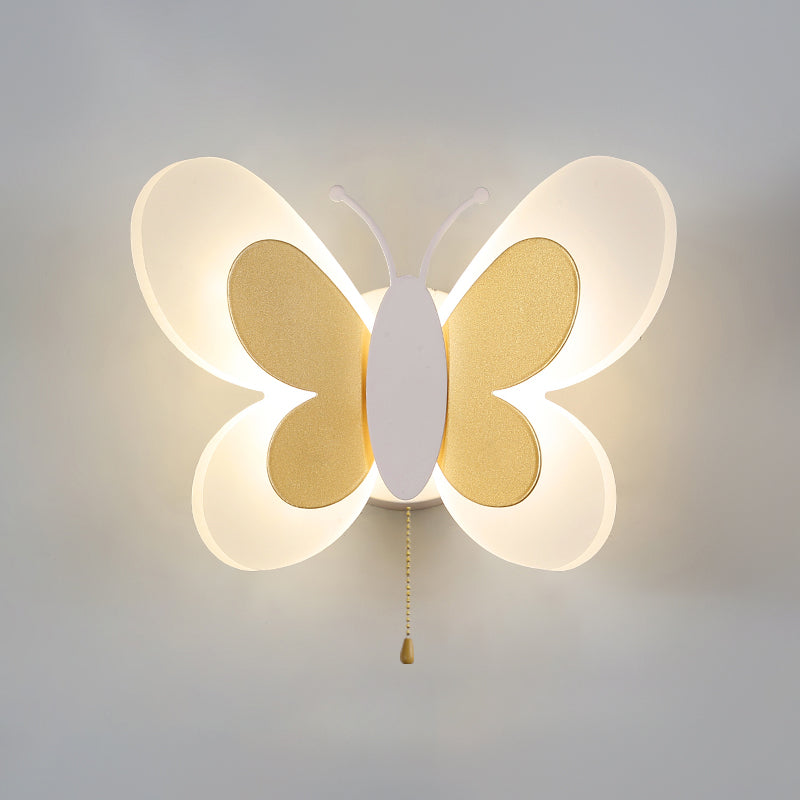 Unique Shape Metal Wall Sconce Kid Style 2 Lights Wall Mount Lighting