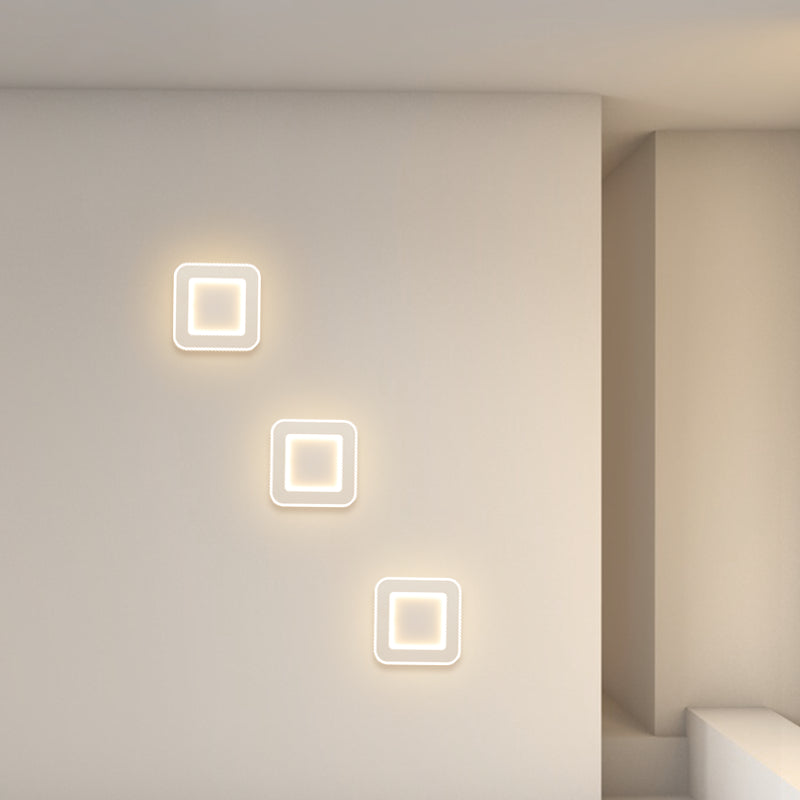 Geometric Shape Metal Wall Sconce Modern Style 1-Light Wall Mount Lighting